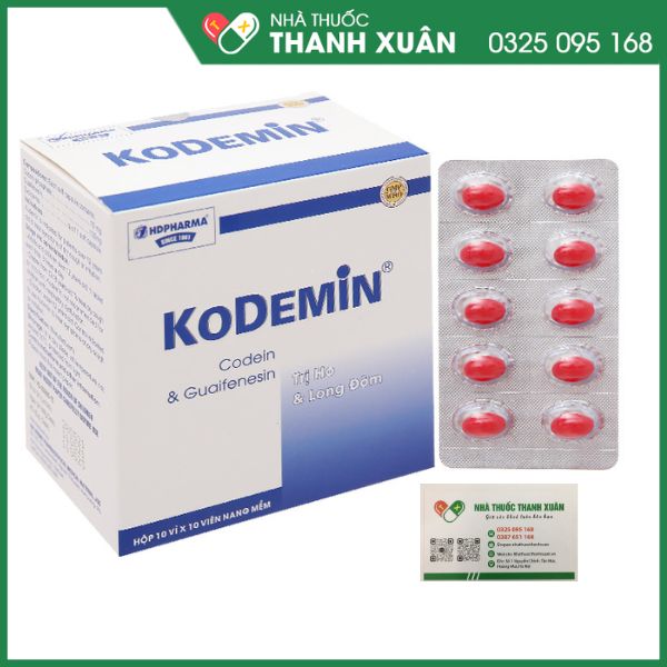 KODEMIN - Thuốc trị ho khan, ho do kích ứng (10 vỉ x 10 viên)